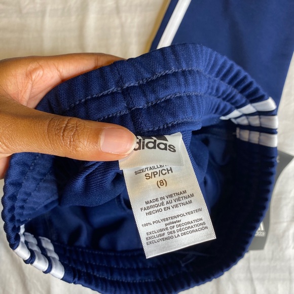 adidas Navy Blue Boys Trainer Pants - Picture 3 of 3
